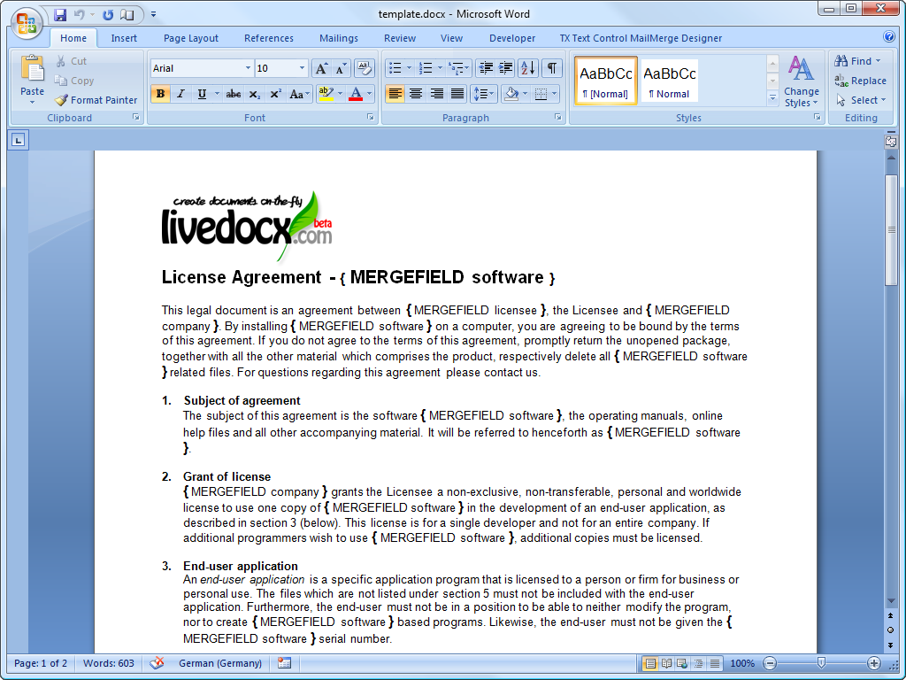 Zendservice Livedocx Zend Framework 2 2 0 4 Documentation